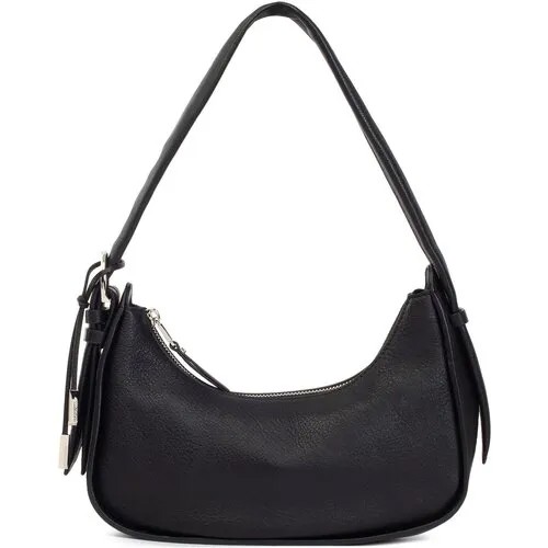 Сумка хобо ELEGANZZA, фактура гладкая, black