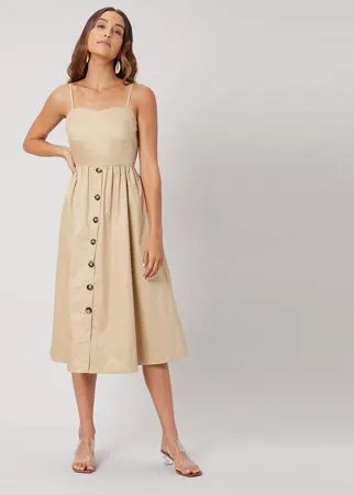 Платье-комбинация миди из 100% хлопка