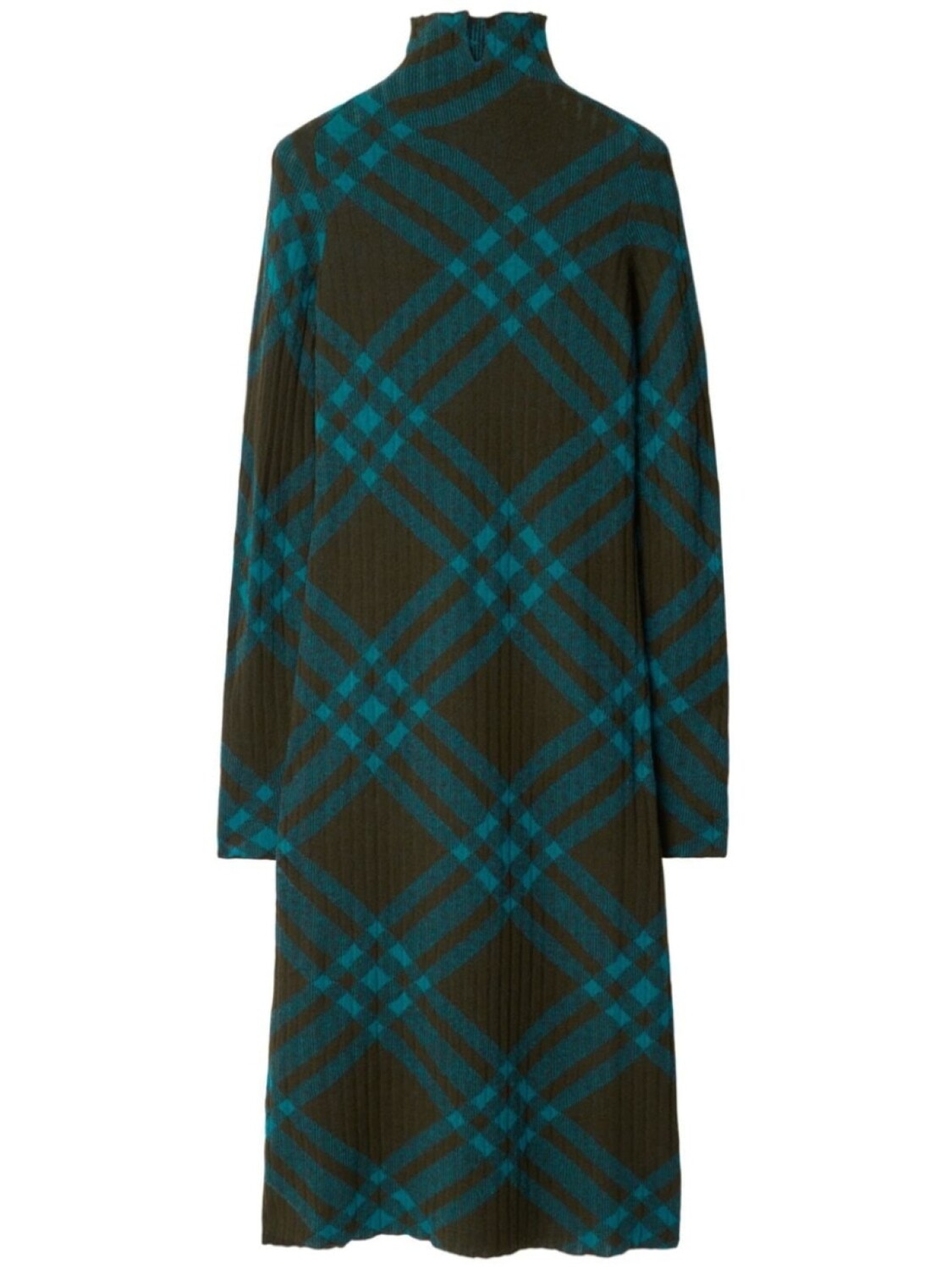 Burberry клетчатое платье-футляр из смеси шерсти, коричневый