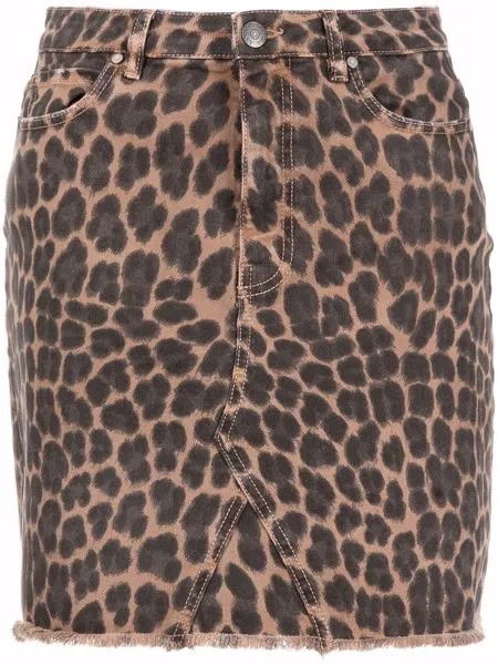 P.A.R.O.S.H. юбка мини с леопардовым принтом