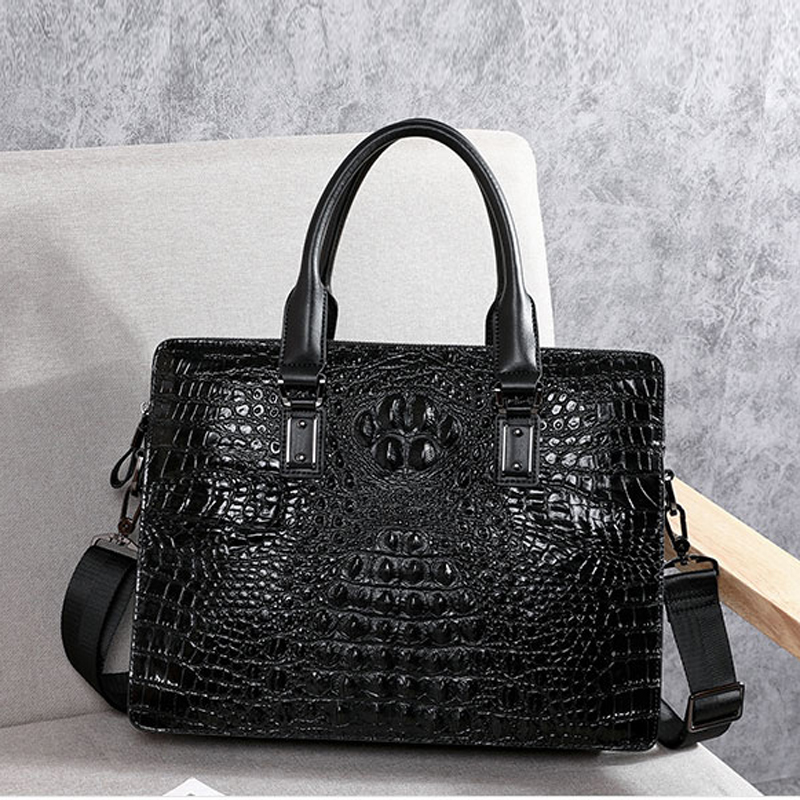 BAQI мужские сумки, мужской портфель, сумка с рисунком аллигатора, коровья кожа, мужская сумка через плечо, высокое качество, компьютерная дел...