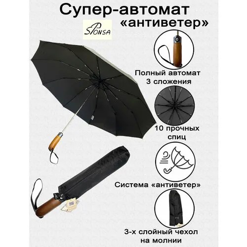 Зонт Sponsa, черный