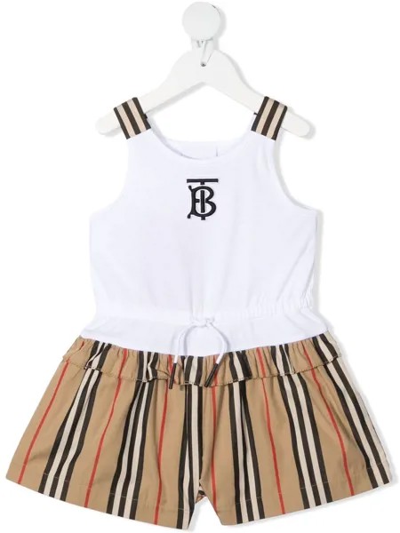 Burberry Kids комбинезон с отделкой Icon Stripe