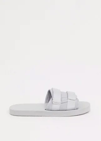 Светло-серые домашние шлепанцы с подкладкой ASOS DESIGN-Серый