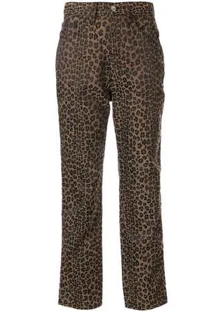Fendi Pre-Owned брюки прямого кроя с леопардовым принтом