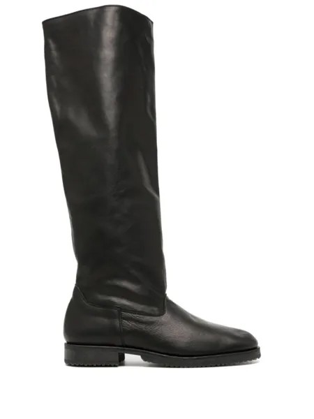 Сапоги с закругленным носком Yohji Yamamoto, черный