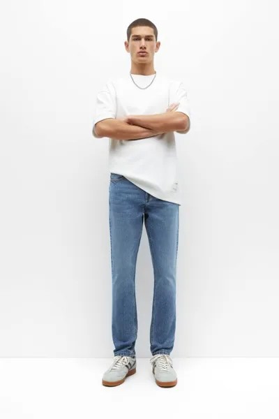 Базовые джинсы прямого кроя Pull&Bear, бледный индиго