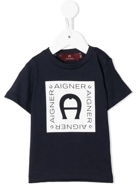 Aigner Kids футболка с логотипом