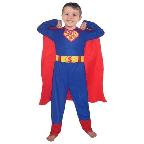 Карнавальный костюм SNOWMEN Е60448-2 Супермен, размер 7-10 лет