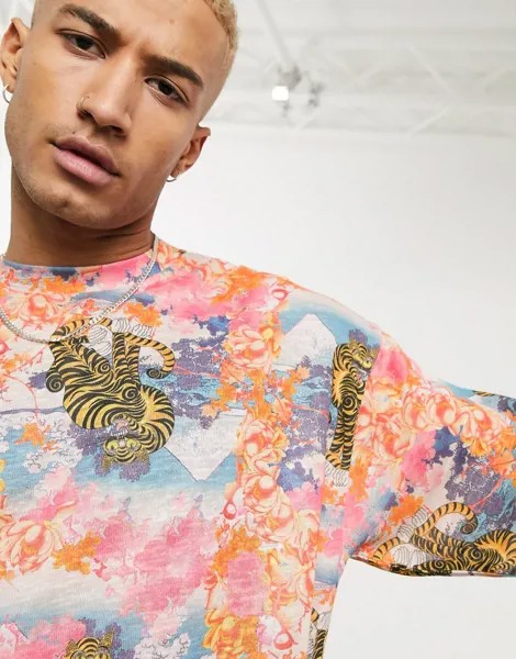 Oversized-футболка с принтом от комплекта ASOS DESIGN-Мульти