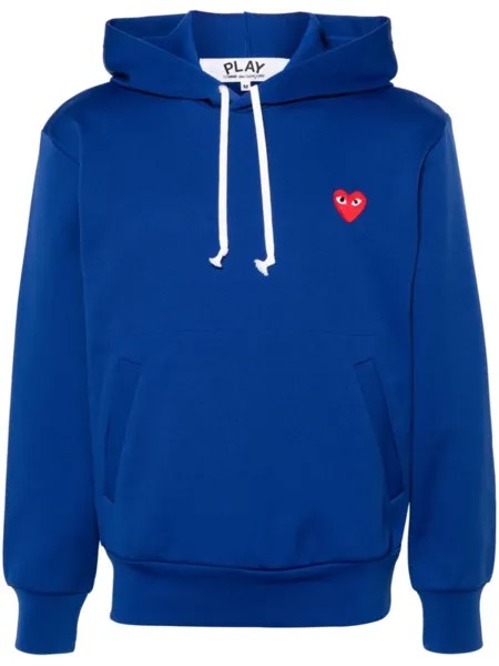 Comme Des Garçons Play худи с кулиской и узором в виде сердца, синий