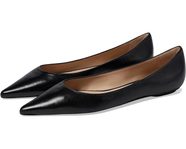 Туфли на плоской подошве Stuart Weitzman Emilia Flat, черный