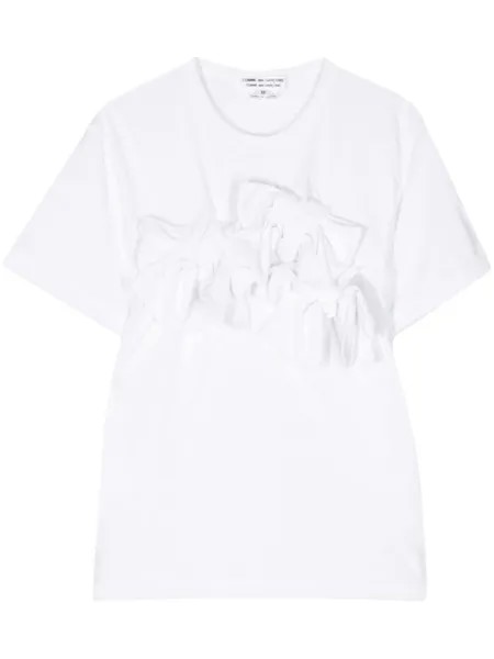 Comme Des Garçons Comme Des Garçons футболка из джерси с оборками, белый