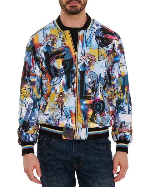 Мужской бомбер Peace Love с абстрактным принтом Robert Graham, цвет Multi