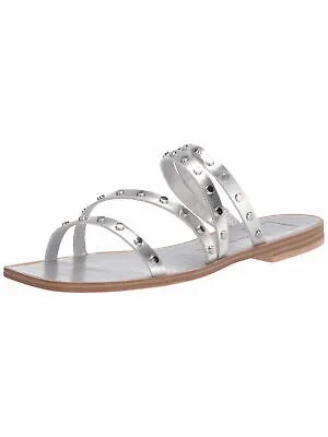 Женские шлепанцы без шнурков DOLCE VITA Off White Silver с квадратным носком Izabel 7,5 м