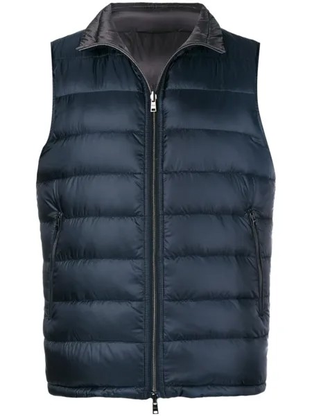 Herno classic padded gilet, синий
