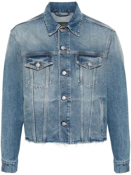 MM6 Maison Margiela джинсовая куртка с необработанными краями, синий