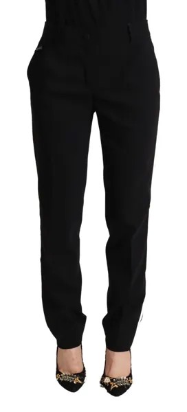 Брюки DOLCE - GABBANA Зауженные шерстяные брюки в черно-белую полоску IT38/US4/XS $1200