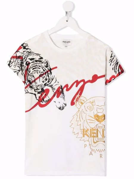 Kenzo Kids футболка с принтом