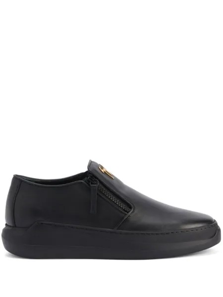 Лоферы Conley на молнии Giuseppe Zanotti, черный