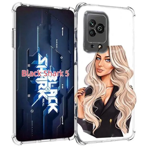 Чехол MyPads Платье-пиджак женский для Xiaomi Black Shark 5 задняя-панель-накладка-бампер