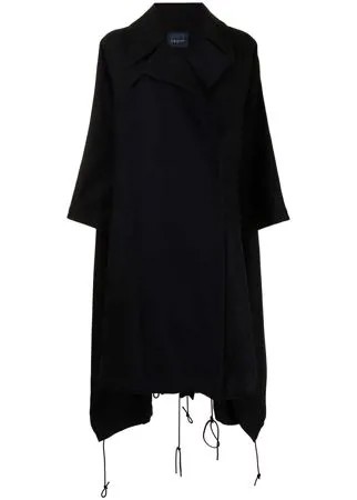 Yohji Yamamoto шерстяное пончо с бахромой