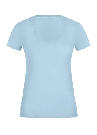 Голубая льняная футболка 120% Lino