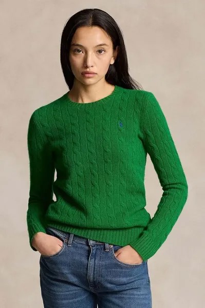 Шерстяной свитер Polo Ralph Lauren, зеленый