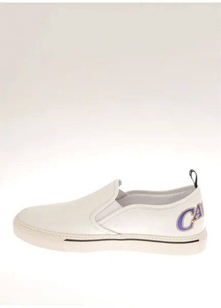 Кожаные белые мужские повседневные туфли Roberto Cavalli