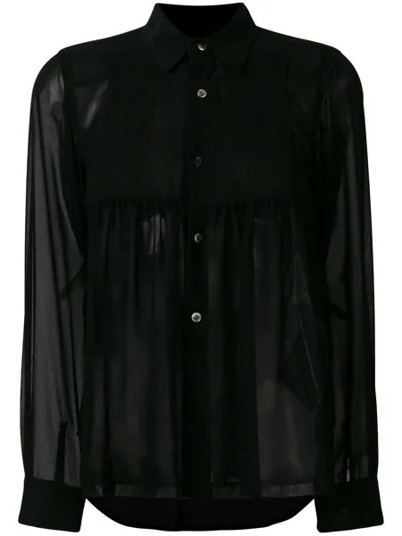 Comme Des Garçons Comme Des Garçons sheer long sleeve blouse