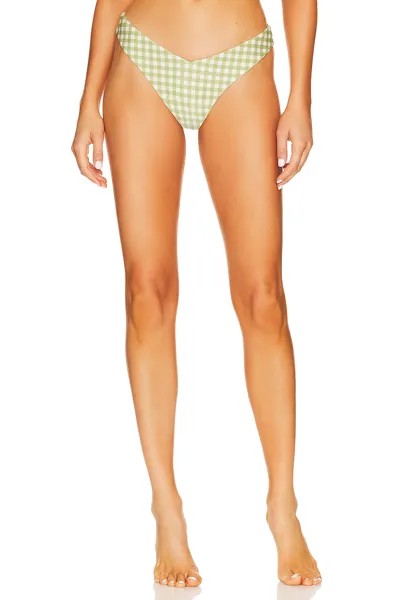 Низ бикини WeWoreWhat Delilah Bikini Bottom, цвет Gingham Fern