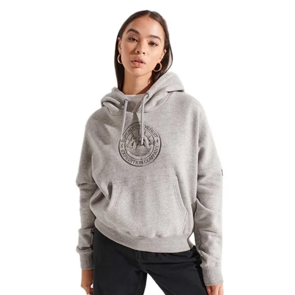 Худи Superdry Expedition Graphic Crop, серый