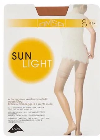 Чулки Omsa Sun Light Aut 8 den, размер 3-M, beige naturel (бежевый)