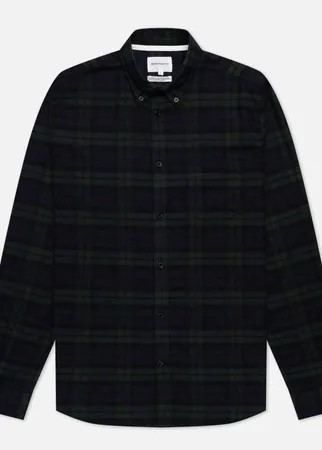 Мужская рубашка Norse Projects Anton Brushed Flannel Check, цвет чёрный, размер M