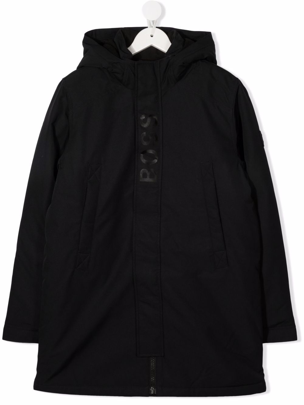 BOSS Kidswear пуховик с логотипом