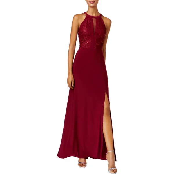 Женское вечернее платье с декорированным вырезом Petites NW Nightway, цвет Merlot