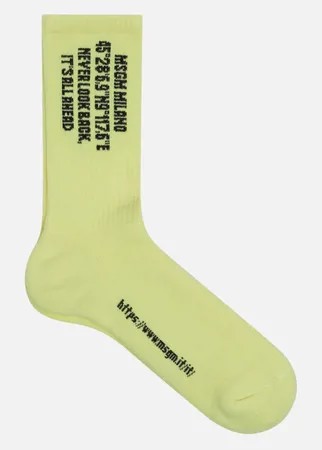 Носки MSGM Tie Dye Micrologo, цвет жёлтый, размер 40-46 EU