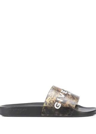 Givenchy шлепанцы с тисненым логотипом