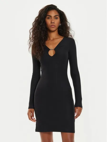 Коктейльное платье узкого кроя Guess, черный