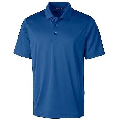 Рубашка поло Cutter - Buck Prospect из текстурированной ткани стрейч - Tour Blue - 1XB