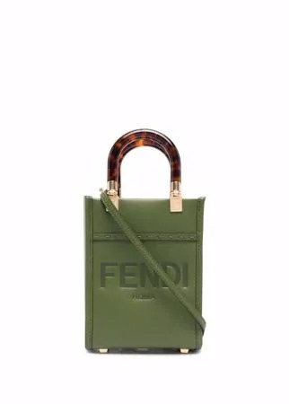 Fendi сумка-тоут с тисненым логотипом