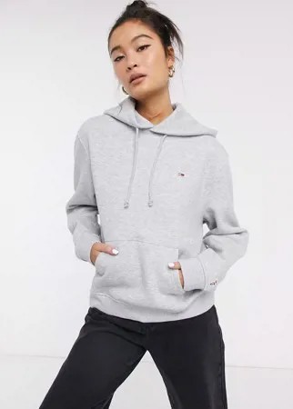 Классическое худи из органического хлопка Tommy Jeans-Серый