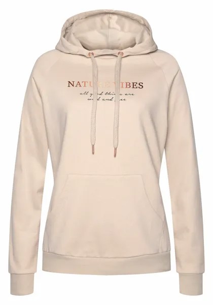 Свитер LASCANA Hoodie, цвет nougat