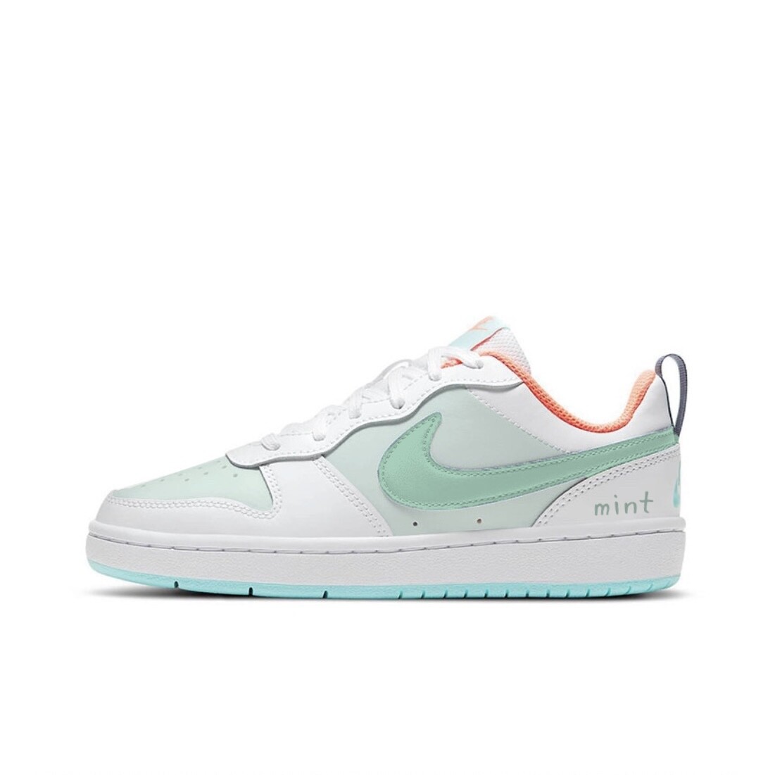 Кроссовки Nike Court Borough 2 Skateboarding Shoes Women's Low-top White/Green, зеленый