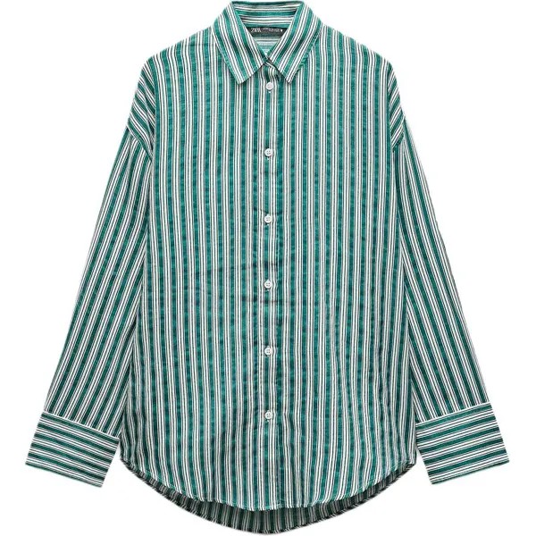 Рубашка женская зеленая Zara