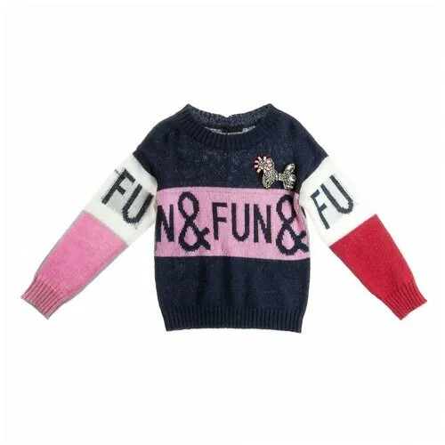 Пуловер Fun & Fun, размер 122, розовый