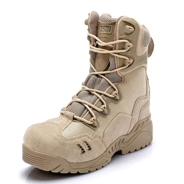 Женские мужские уличные кожаные камуфляжные тактические ботинки с особой дужкой для походов альпинизма пешего туризма охоты военные горные ботинки