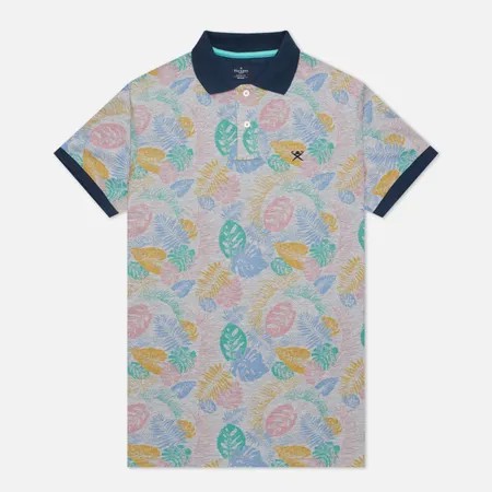 Мужское поло Hackett Hibiscus Print, цвет серый, размер S