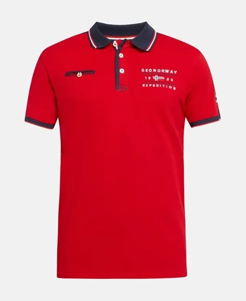 Рубашка поло Geographical Norway, красный
