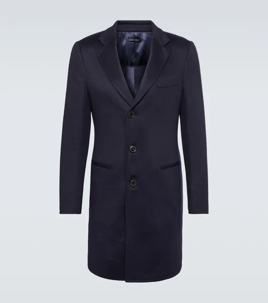 Кашемировое пальто Giorgio Armani, синий